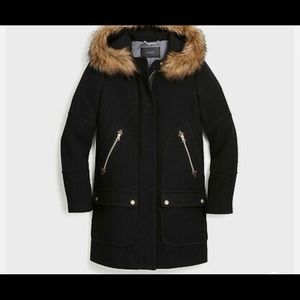 J.Crew Château a parka in Black!! Size 12 great condition!!